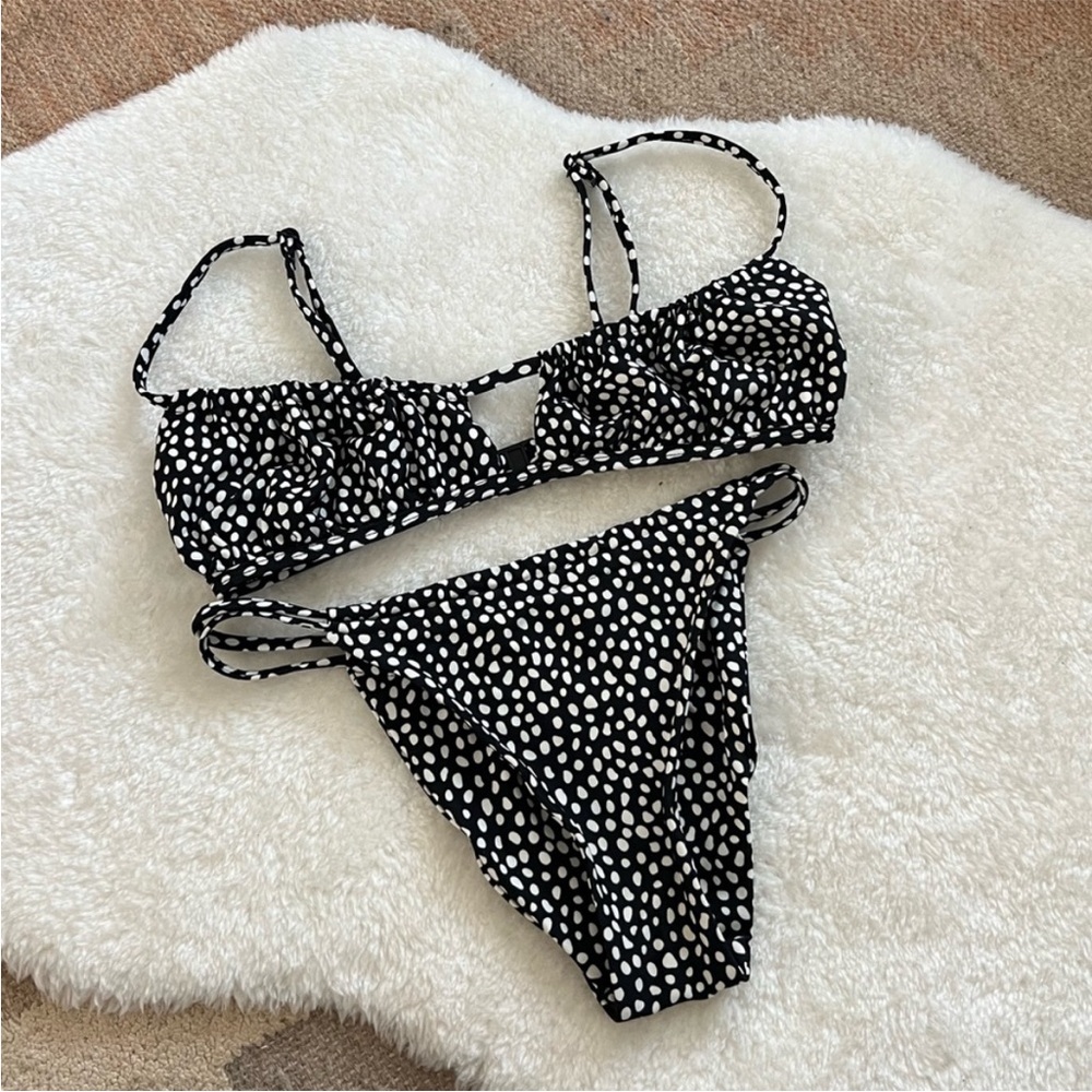 Blackbough Black and White Polka Dot Bikini